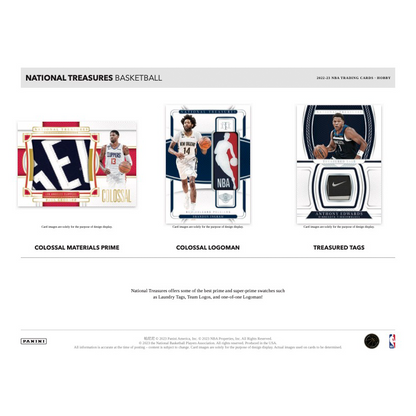 2022/23 Panini National Treasures Basketball Hobby 4 Box Case