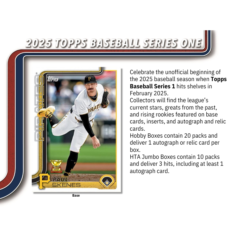 2025 Topps Series 1 Baseball Hobby 12 Box Case